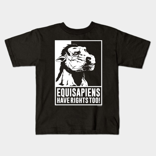 Equisapiens Kids T-Shirt by wloem